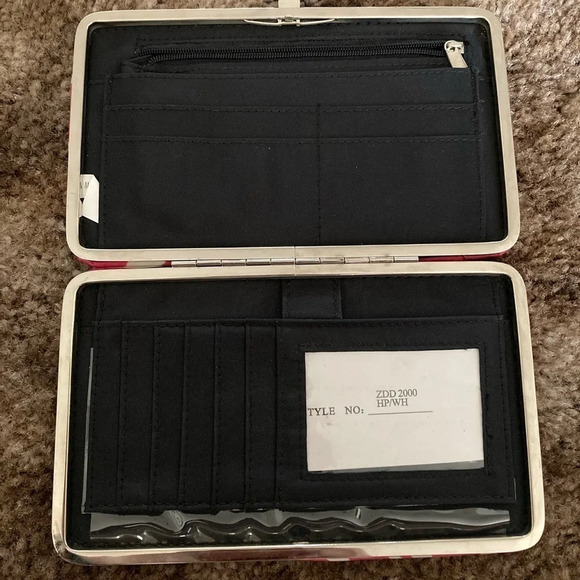 Pink & White with a Green K Zebra Wallet - Picture 2 of 10